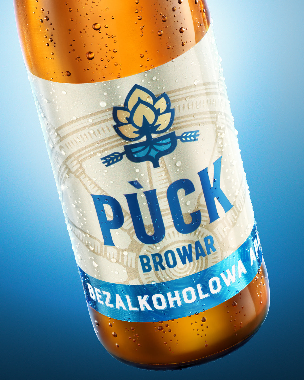 Etykieta nadmorskiego piwa bezalkoholowego Earl Grey IPA z Browaru Puck
